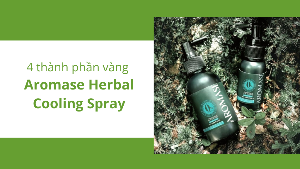 4 thành phần vàng của Aromase Herbal Cooling Spray giảm nhờn ngứa, ngăn rụng tóc 