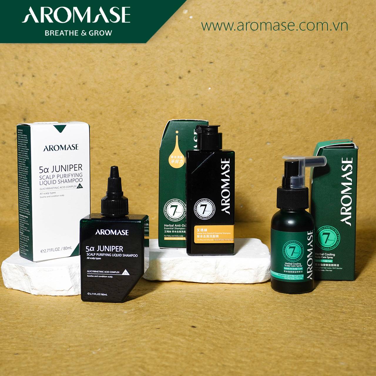 3-buoc-aromase-cho-toc-gau-ngua-dau-nhon-tay-te-bao-chet-dau-goi-xit-duong3 3 BƯỚC AROMASE CHO TÓC GÀU NGỨA, DẦU NHỜN: TẨY TẾ BÀO CHẾT + DẦU GỘI + XỊT DƯỠNG 3
