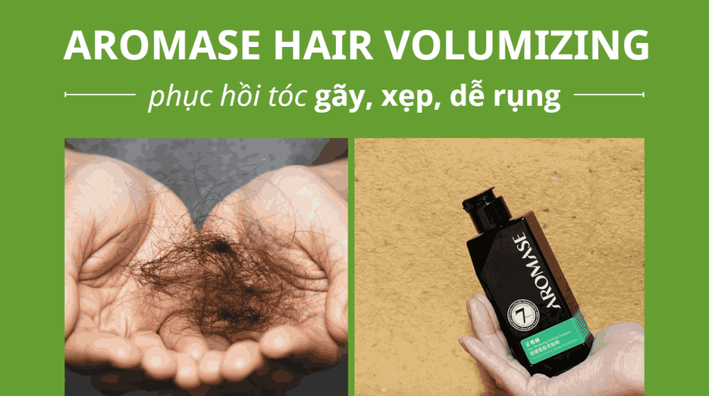 Phục hồi tóc gãy, xẹp, dễ rụng cho da đầu nhạy cảm - Aromase Hair Volumizing Shampoo3